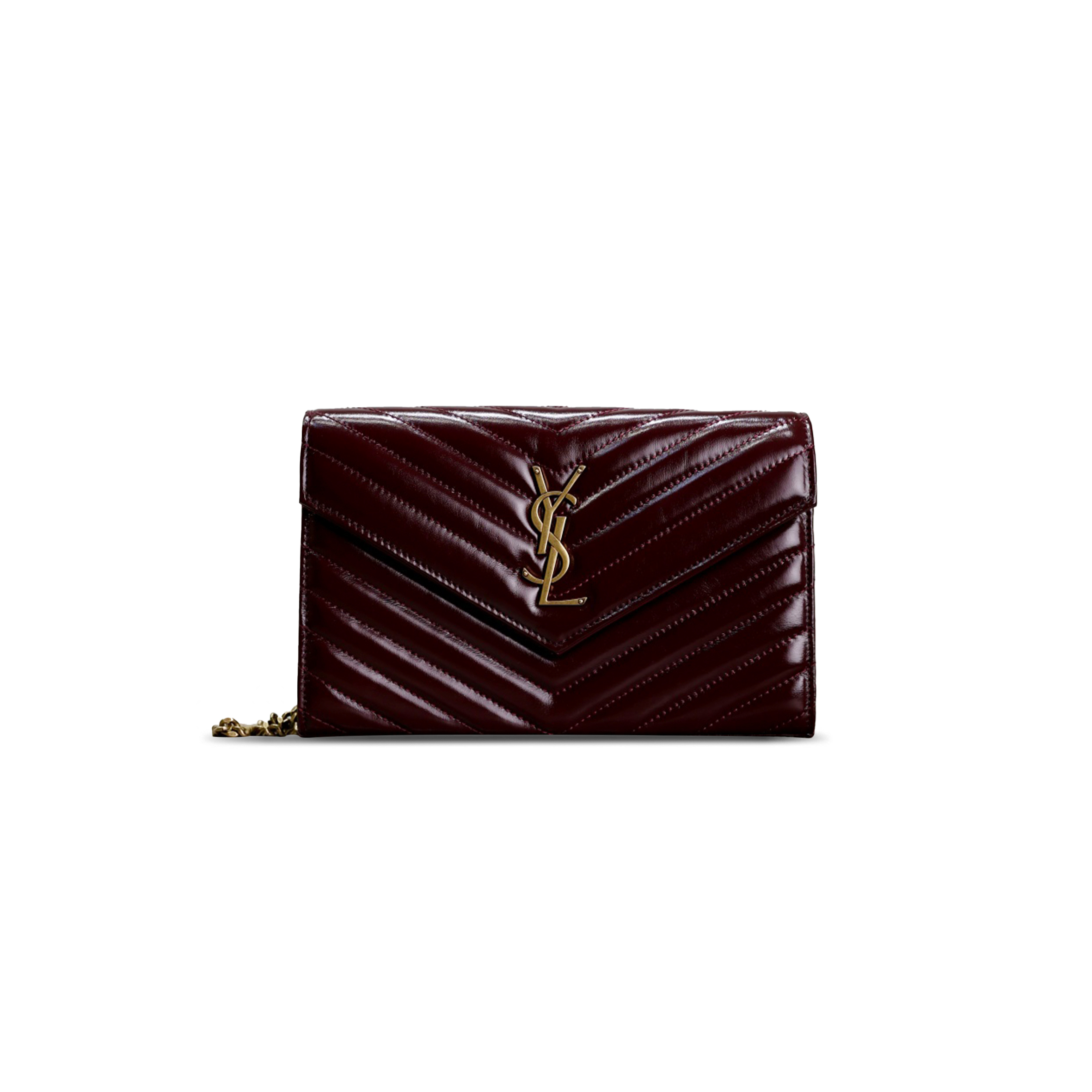 Y*L cassandre matelassÉ chain wallet in oil wax leather 377828 (22.5*14*4cm)